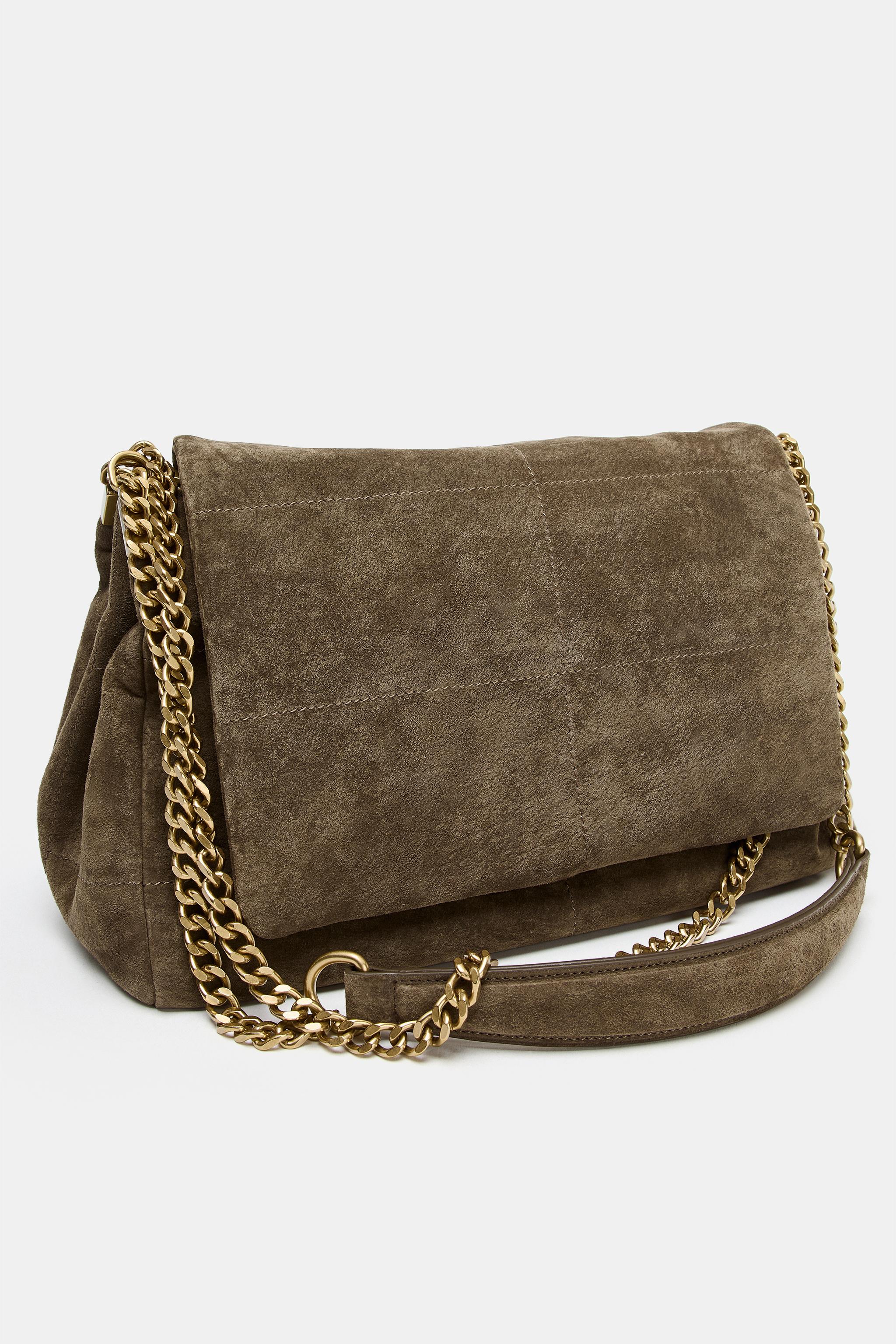 LEATHER FLAP SHOULDER BAG